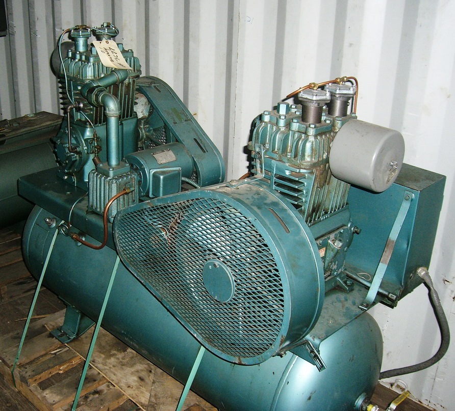 Quincy Twin 2 HP 80100 PSI Air Compressor Norman Machine Tool