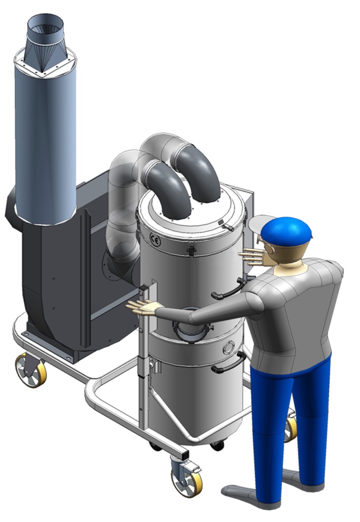 Rozzelli 5.5 HP Industrial Metal Chip Collection System, 600 400 MPR 453 Norman Machine Tool