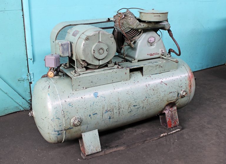 John Wood Co. 15 HP Horizontal Air Compressor Norman Machine Tool