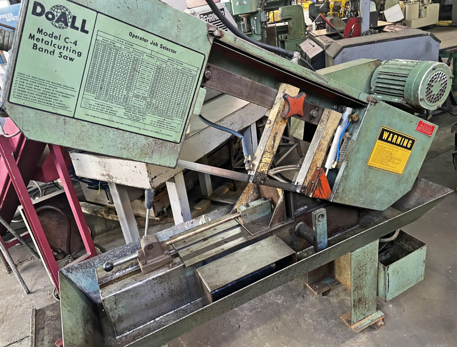 DoAll 12" x 9" Horizontal Band Saw, C4 Norman Machine Tool