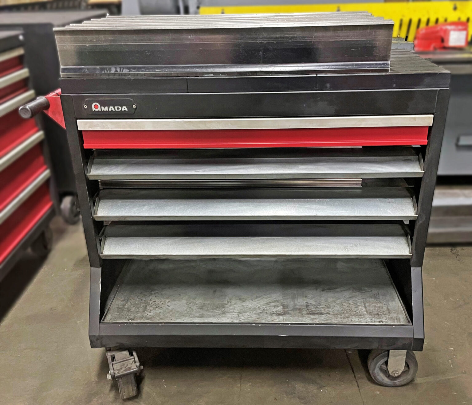 Amada Press Brake Tooling Package with Rolling Carts Norman Machine Tool