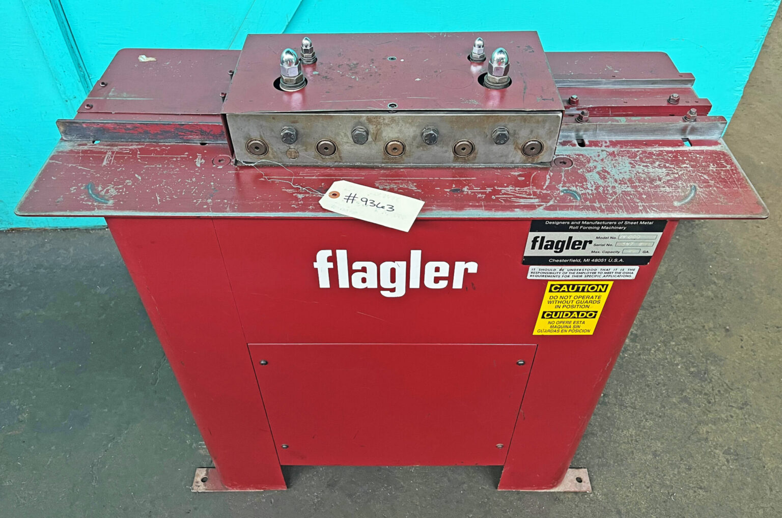 Flagler 20 Gauge Pittsburgh Rollformer, 14000 Norman Machine Tool