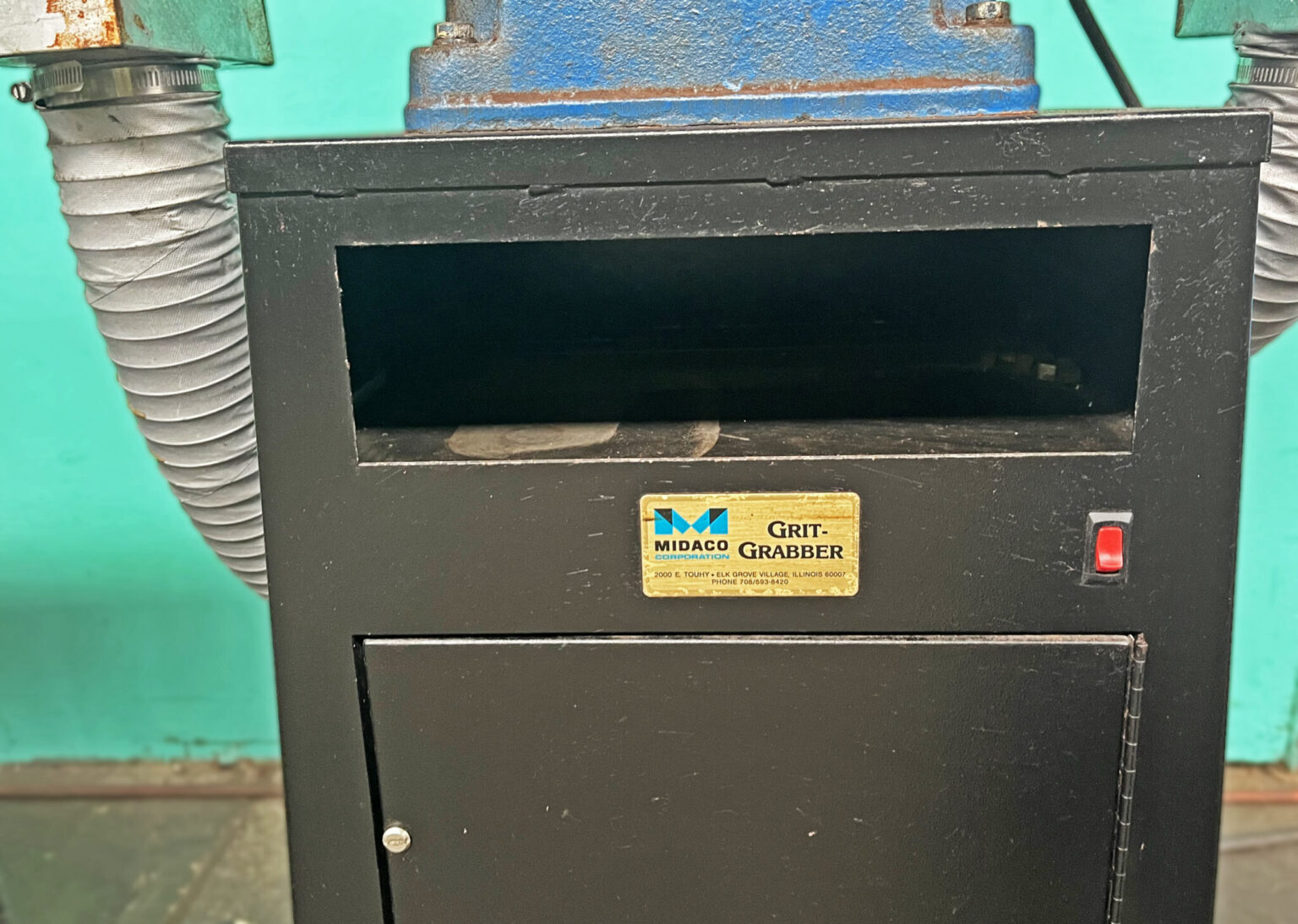 Baldor 12" Industrial Grinder with Grit Grabber Dust Collector Base