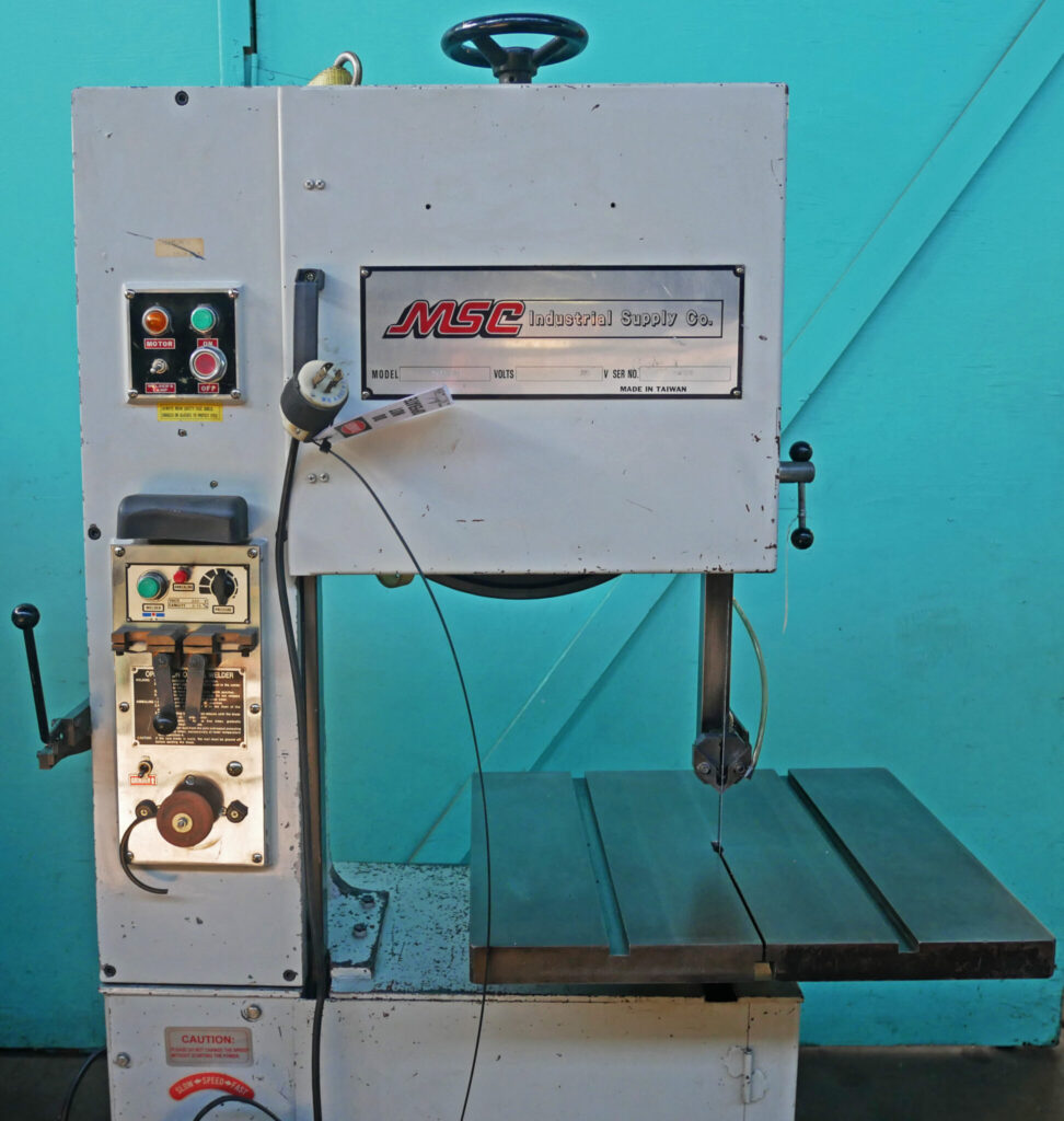 MSC 18" Vertical Band Saw with Blade Welder Norman Machine Tool