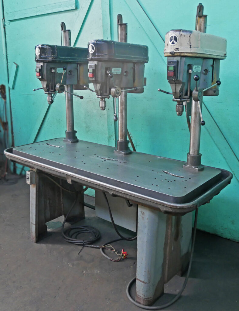 Rockwell Delta 14 1/2" StepPulley Drill Presses on HeavyDuty Oil Table Norman Machine Tool
