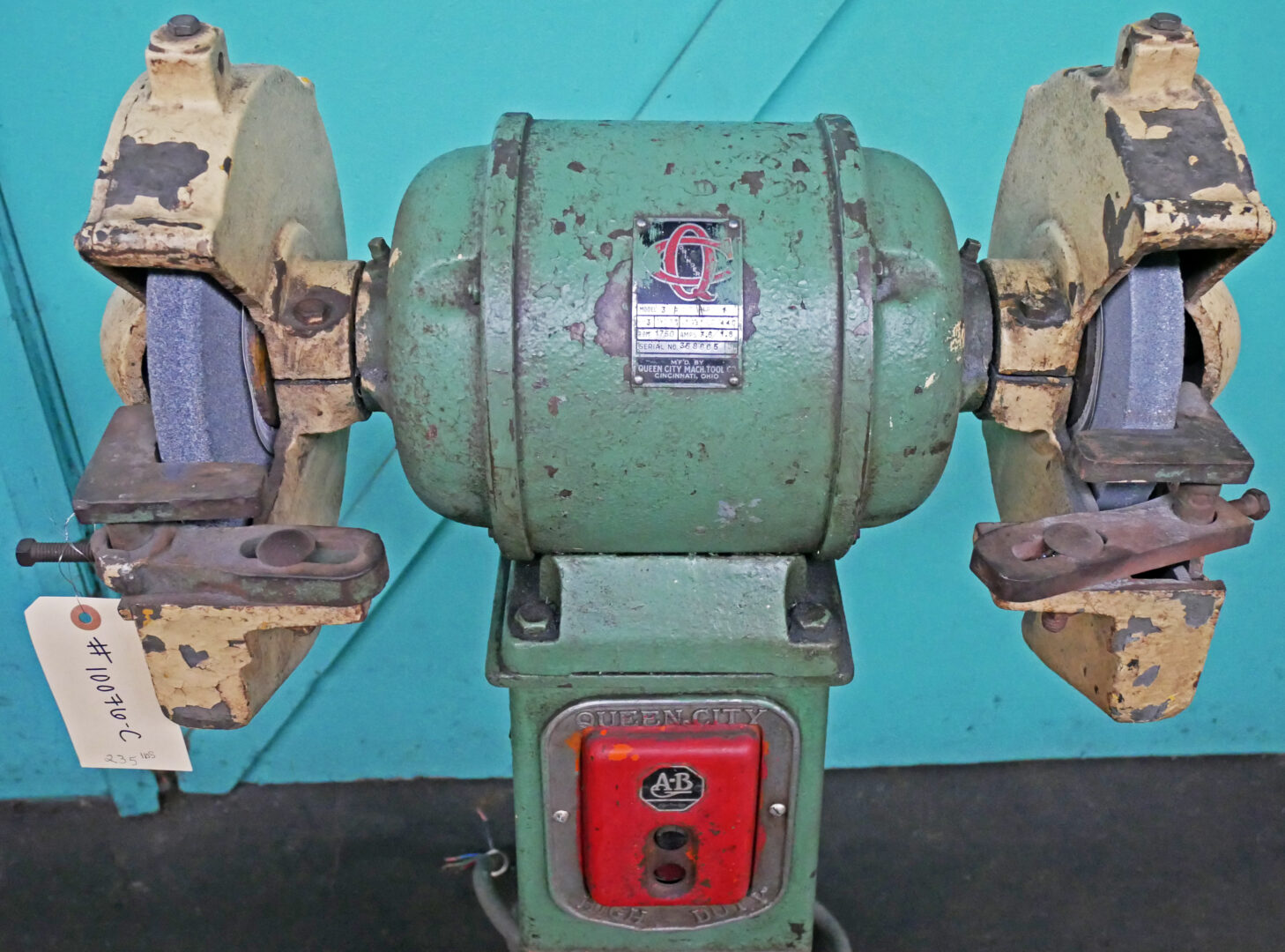 Queen City 10" Pedestal Grinder, 3F - Image 4