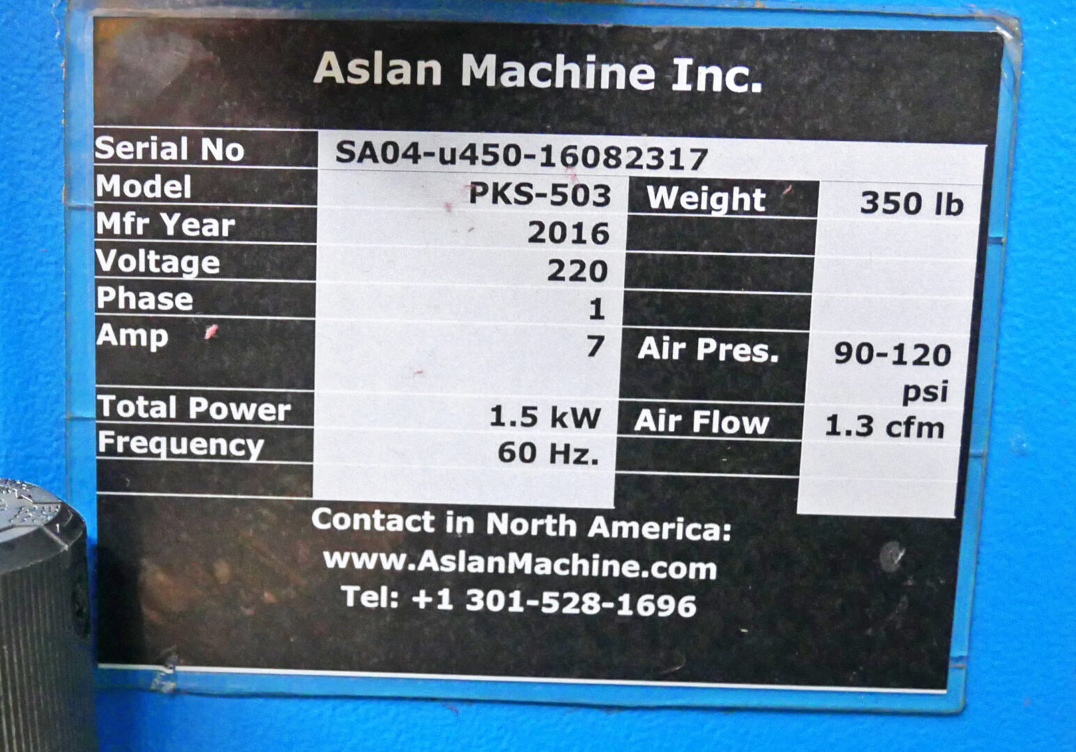 Aslan 18" Semi-Automatic Non-Ferrous Aluminum Upcut Saw, PKS-503 - Image 8